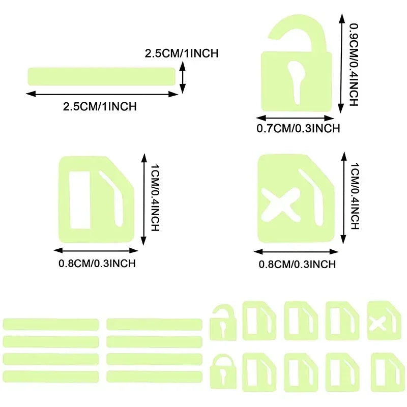 Luminous Car Door Window Lift Button Stickers