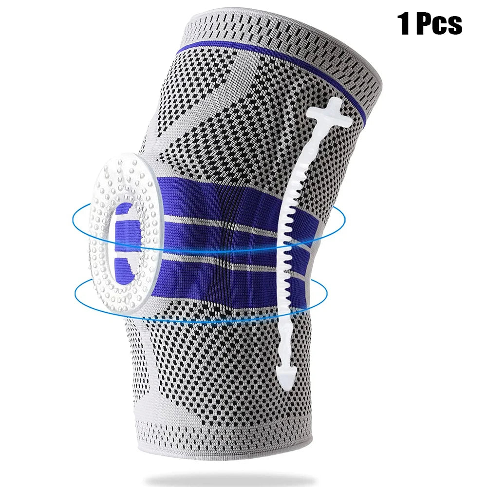 Silicone Padded Knee Sleeves for Basketball & Fitness - image 21