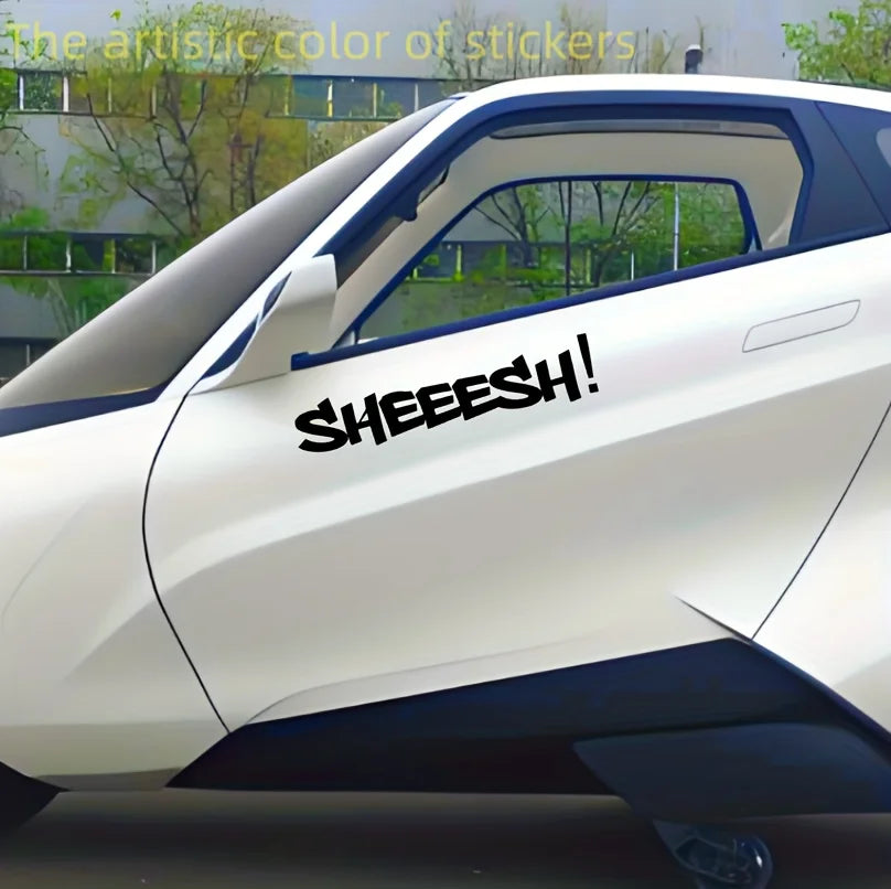 2D JDM Sheeesh Vinyl Sticker for Front and Rear Windshield - view 7