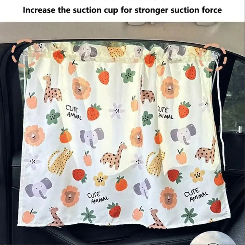 Cartoon Suction Cup Side Window Sun Shade for Kids