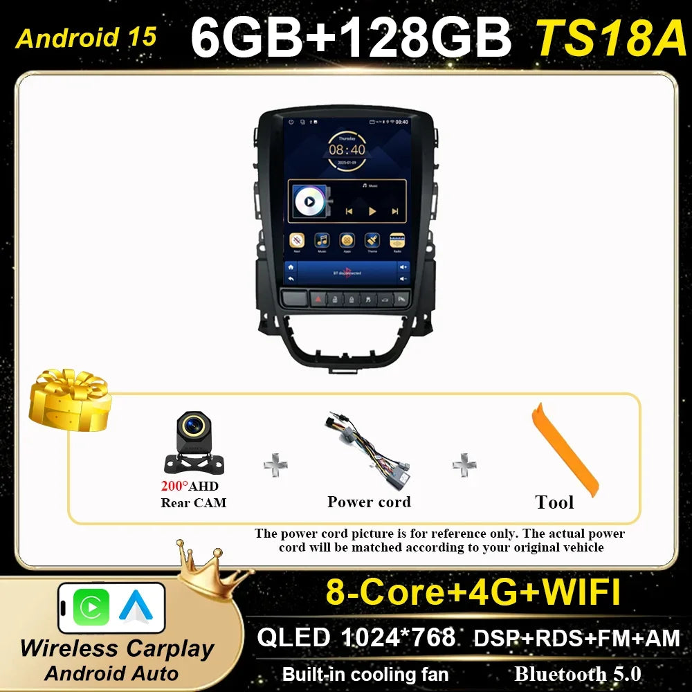 Android 15 Car Stereo GPS CarPlay for Opel Astra Vauxhall 2009-2015 - image 15