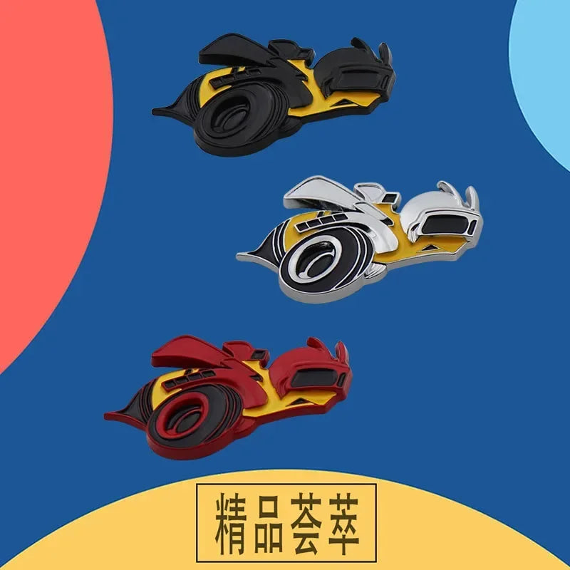 3D Bee Design Metal Fender Sticker Pair, Left and Right