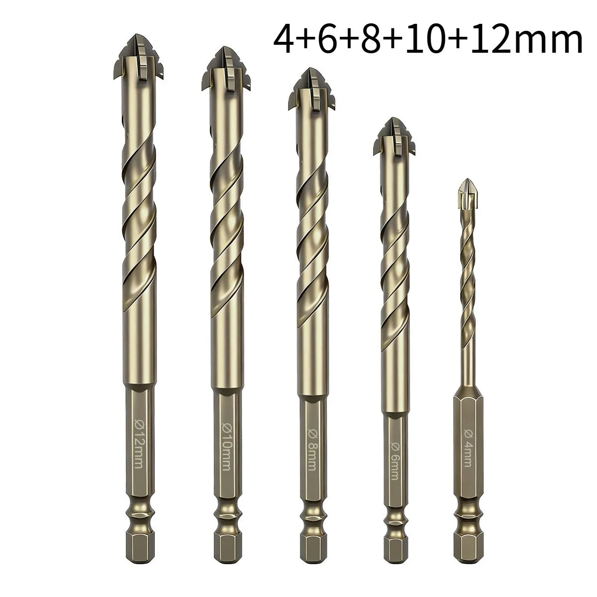 Four-Edge Eccentric Drill Bit for Tile, Glass, Marble & Concrete