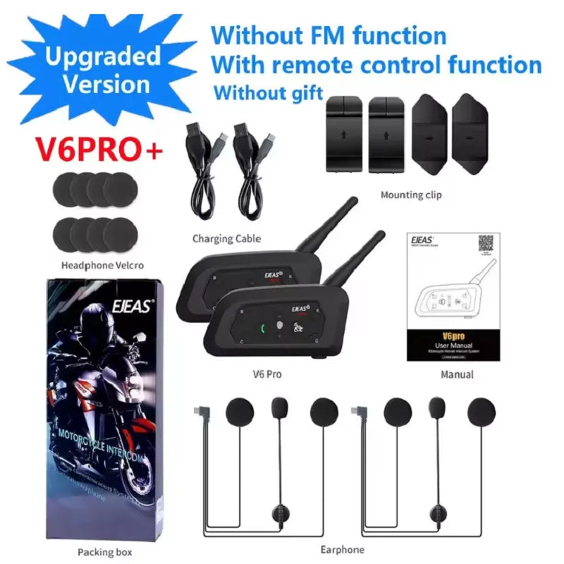 EJEAS V6 Pro+ Motorcycle Bluetooth Intercom Headset, 800m IP67 - image 26