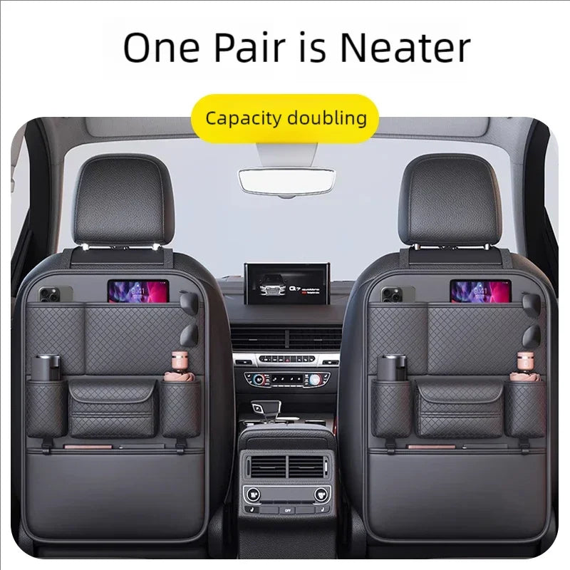 Car Seat Back Organizer with Kick Mat