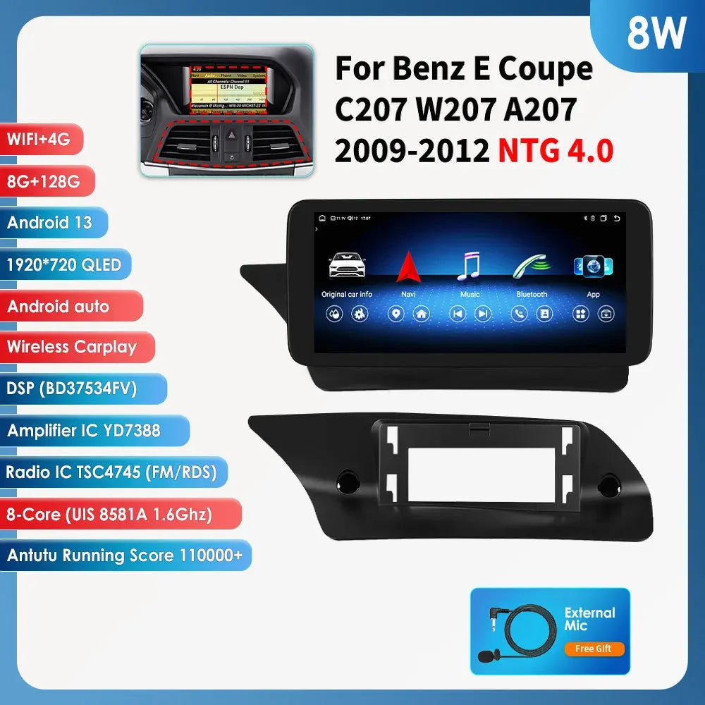 Android 13 Car Stereo for Mercedes-Benz E-Class C207 W207 A207 10.25 - image 14