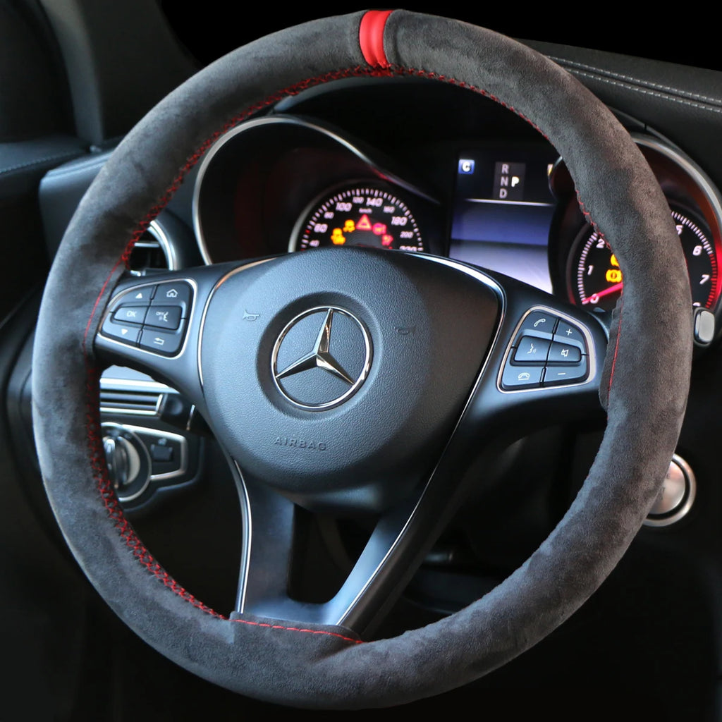 Universal Soft Faux Leather Steering Wheel Cover for Car