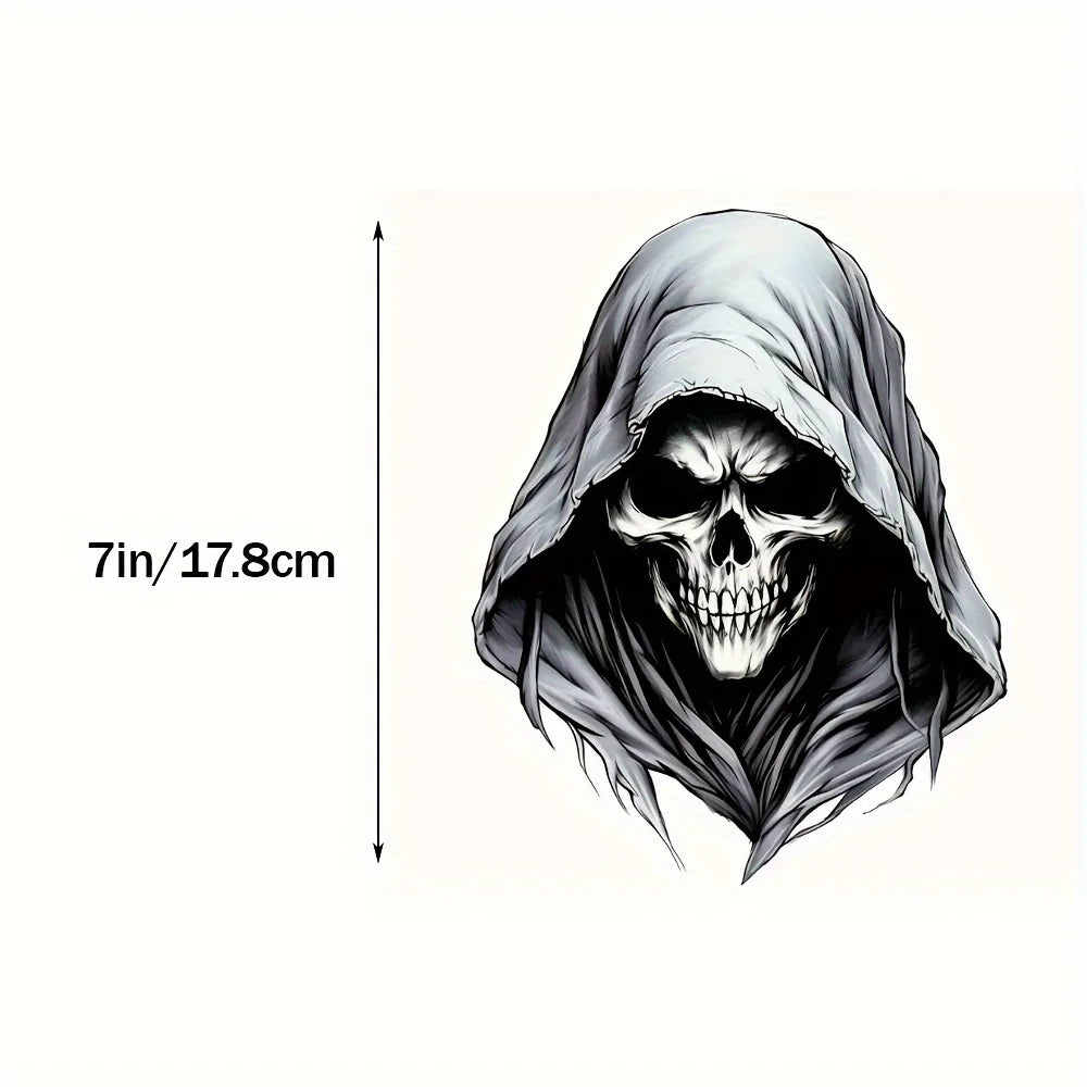2D Grim Reaper Skull Vinyl Sticker for Car, Motorcycle and Laptop - view 2