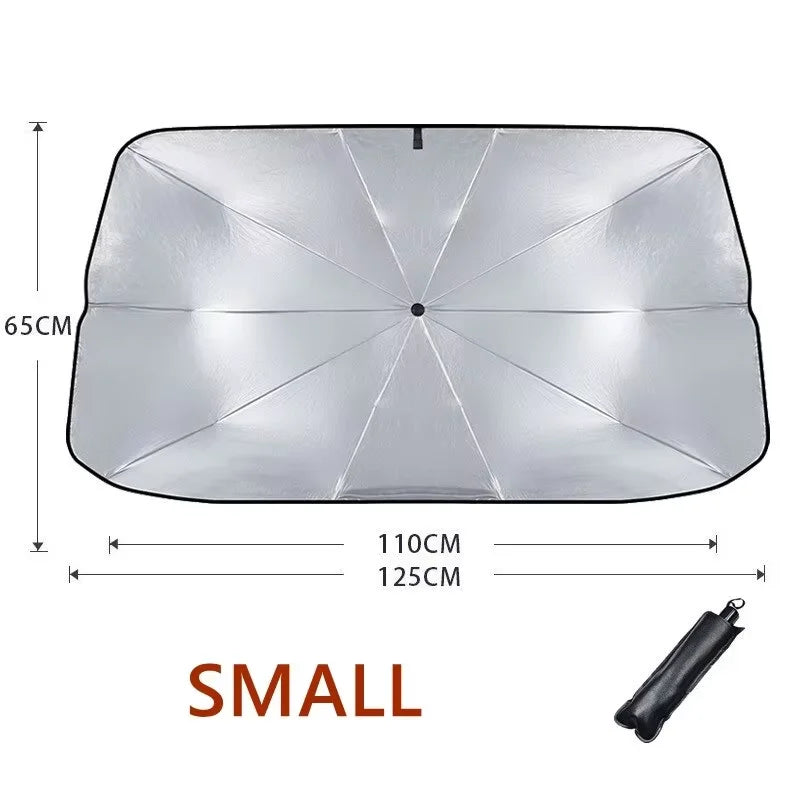 Retractable Umbrella Windshield Sun Shade