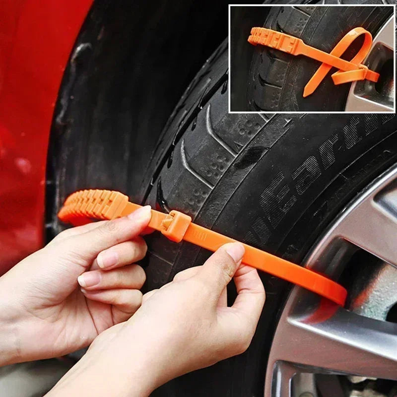 Car Tire Chains Winter Snow Anti-Skid Tyre Cable Ties Auto Outdoor Snow Tire Tyre Anti Skid Chain Emergency Accessories