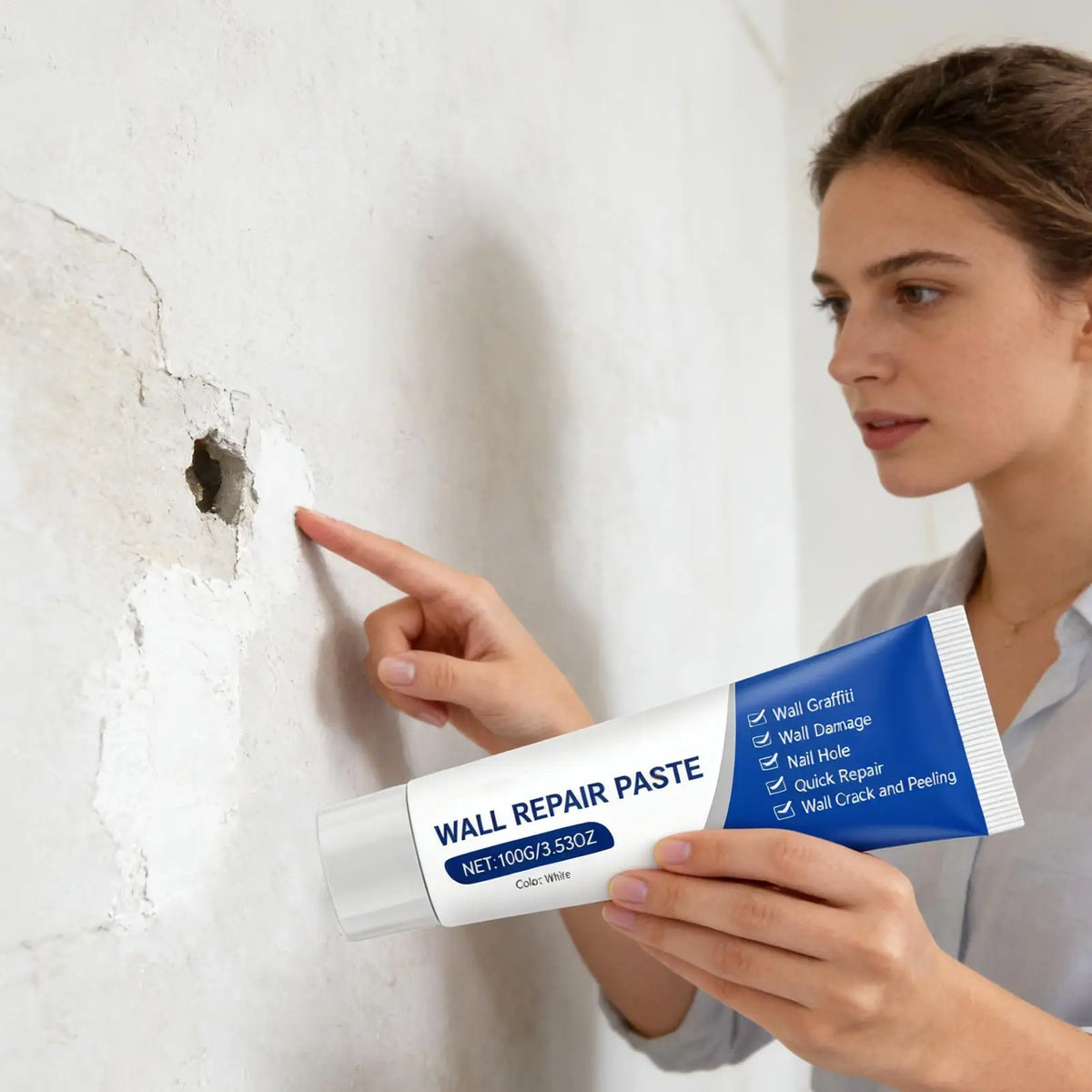 Wall hole repair kit, cement plaster putty for drywall, ceilings and door frames