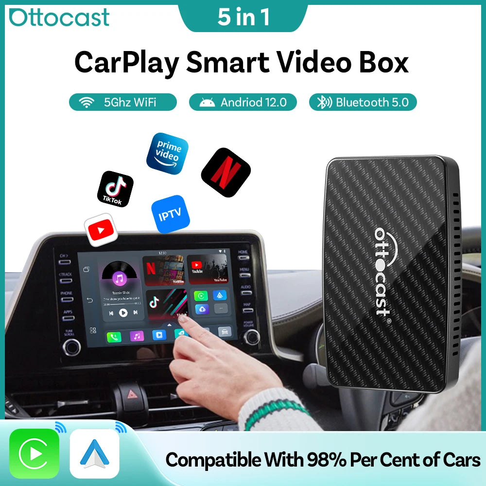 Ottocast Play2Video PRO: Wireless CarPlay & Android Auto Adapter - image 4