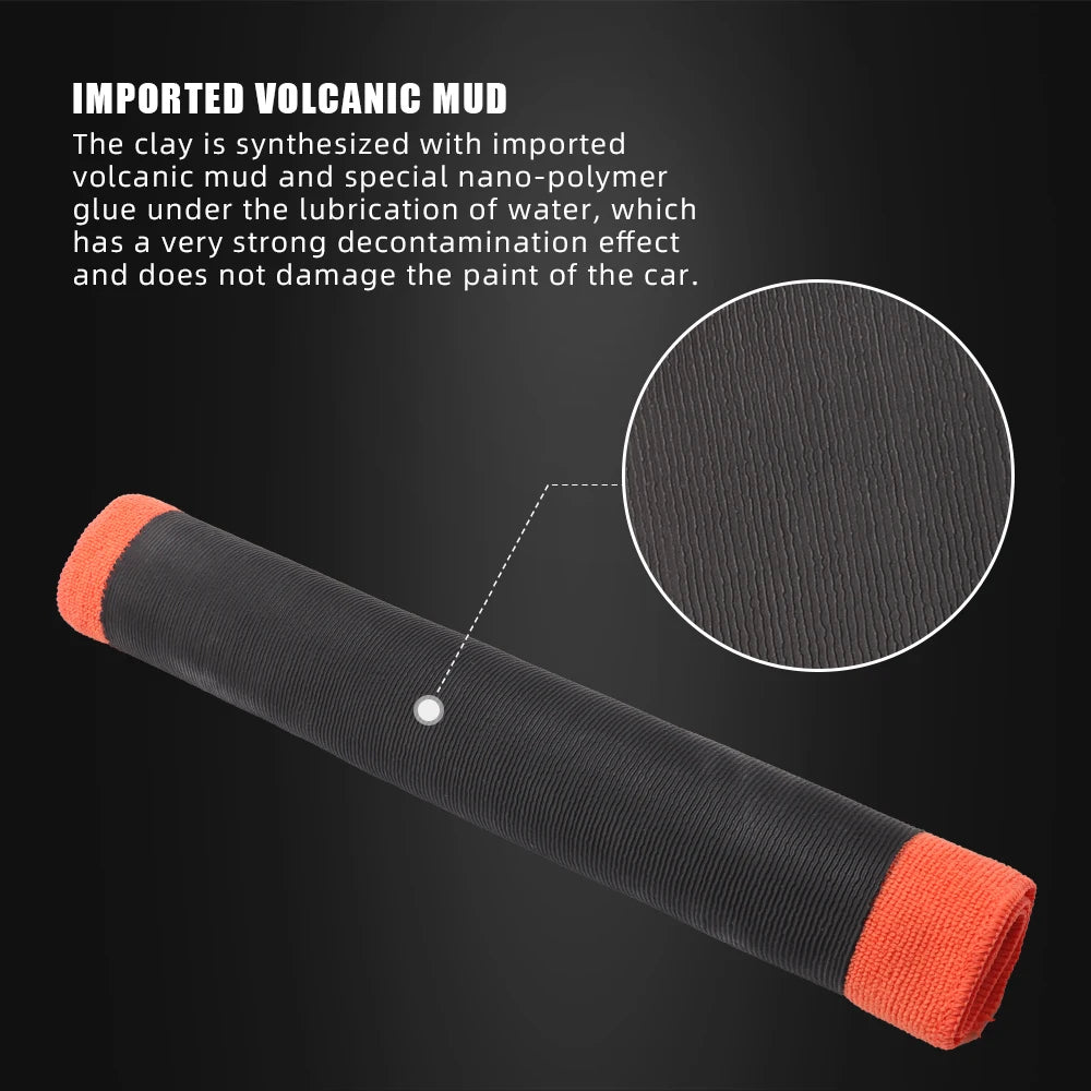 Orange Clay Bar Towel 30x30cm, Microfiber Detailing Cloth and Clay Wash Mitt