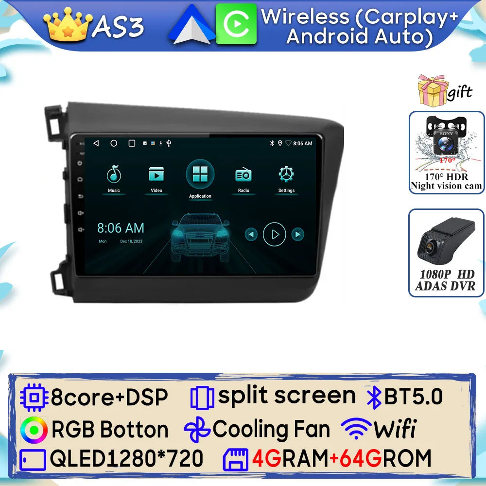 Android 15 Car Radio for Honda Civic 2012-2015 | GPS & Bluetooth - image 8