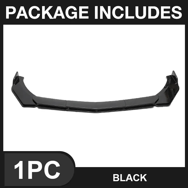 5-Piece Universal Front Bumper Lip Spoiler with Stepped Design - view 8