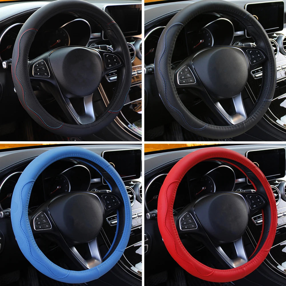 Comfortable Braided Steering Wheel Cover for Cars - 10 Colors - image 2