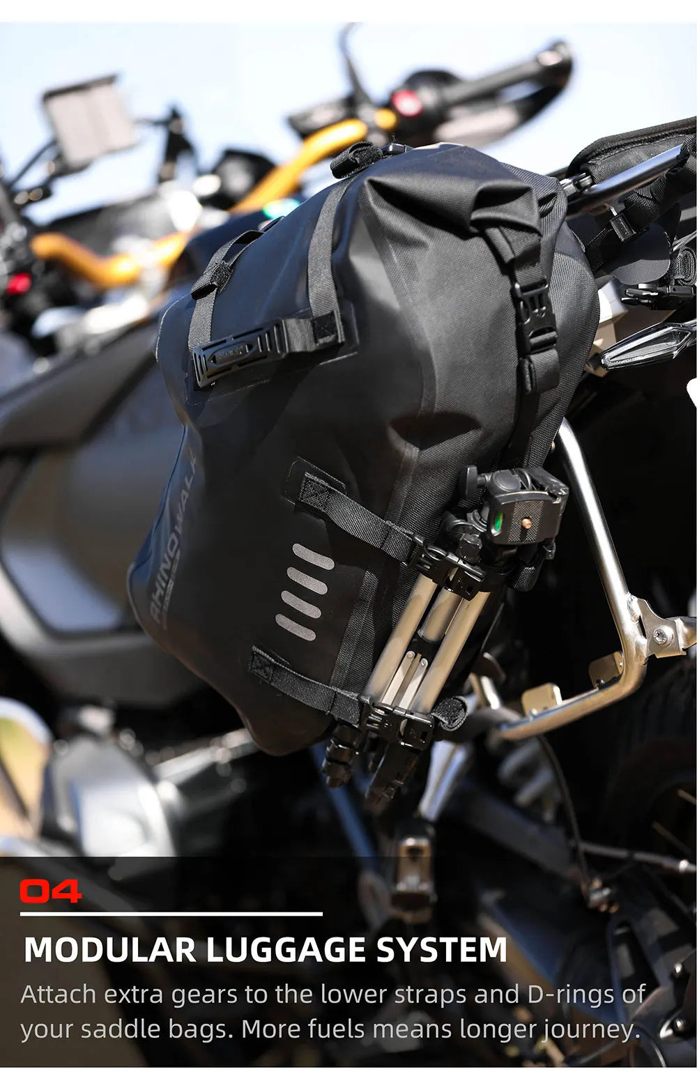 Rhinowalk Waterproof Motorcycle Pannier Bags 18-48L, Pair - image 19