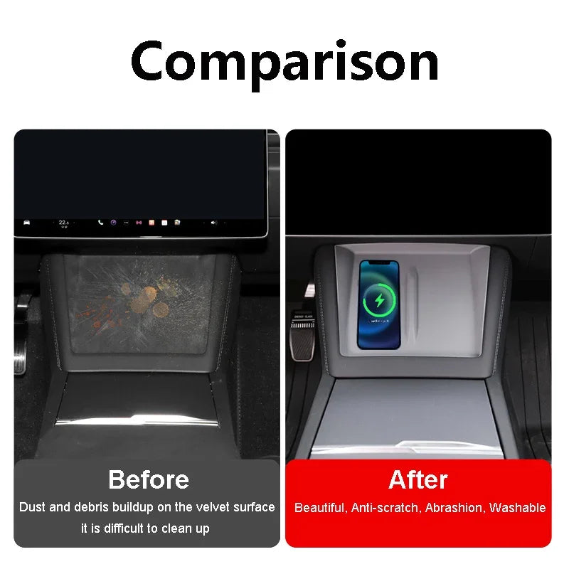 Under Screen Hidden Storage Tray for Tesla Model 3 and Model Y