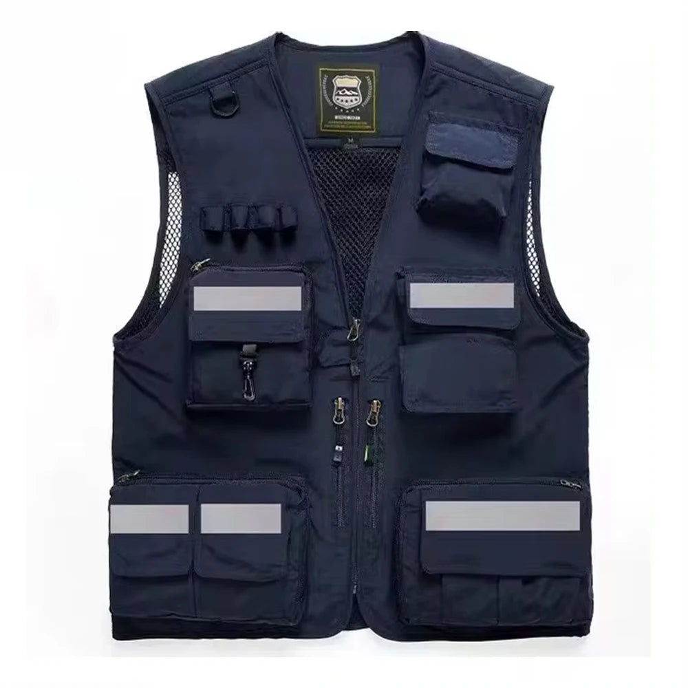 Multi-Pocket Hi-Vis Mesh Work Vest, Breathable - image 16
