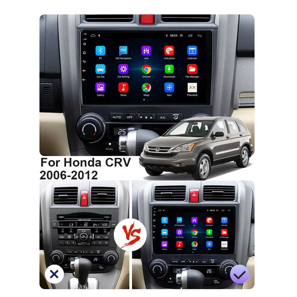 Android 16 Double Din Car Radio GPS for Honda CR-V 2007-2011 Bluetooth - image 2
