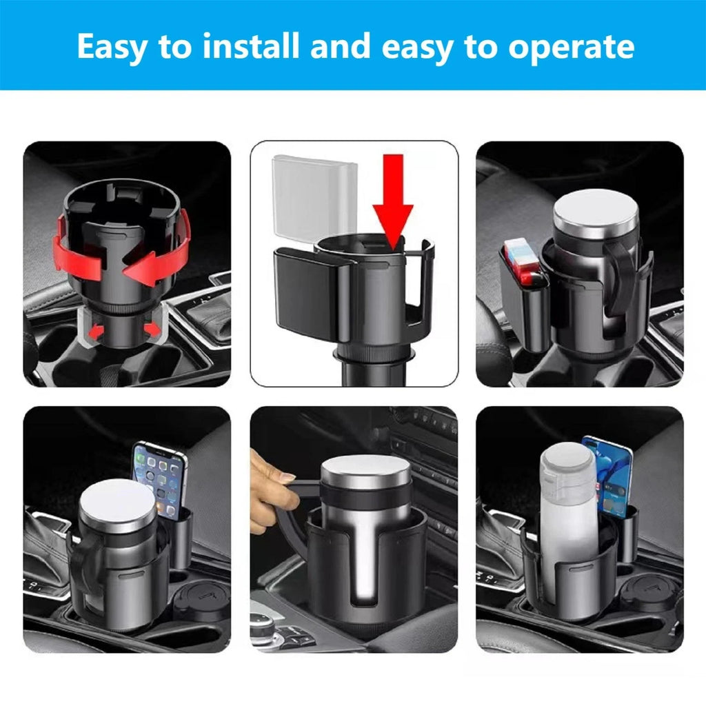 Multipurpose Auto Interior Expandable Organizer Storage Accessories With Phone Holder Car Cup Holder Expander Cupholder Adapter