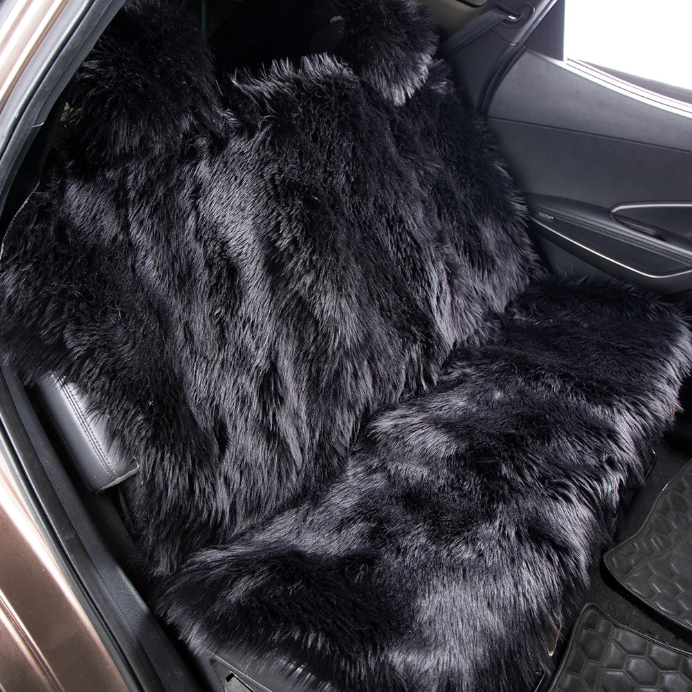 Faux Fur Plush Car Seat Cover, Universal Fit