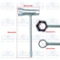 Spark Plug Socket Wrench 13mm & 19mm Stainless Steel Spanner for Chainsaw and Brush Cutter