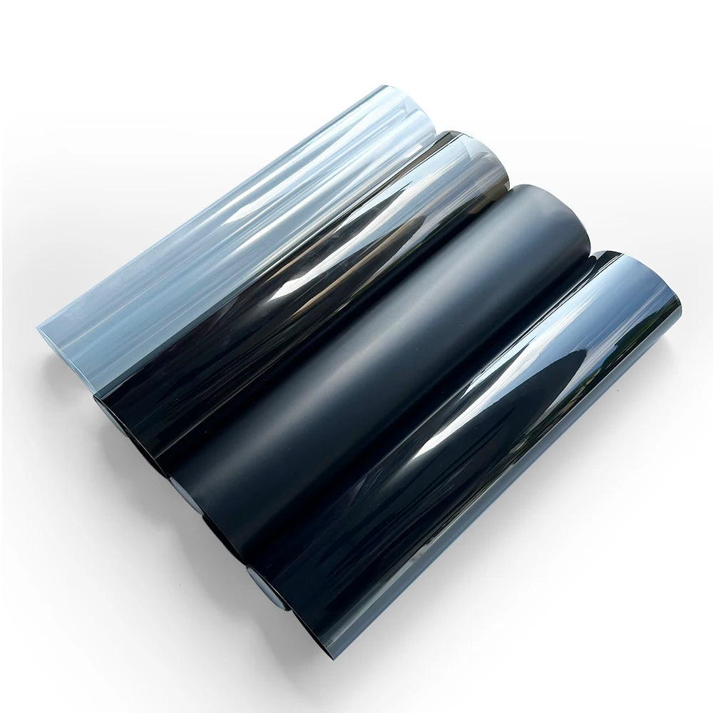 Car Headlight Taillight Tint Film - Smoke Black Self-Adhesive Vinyl - image 2