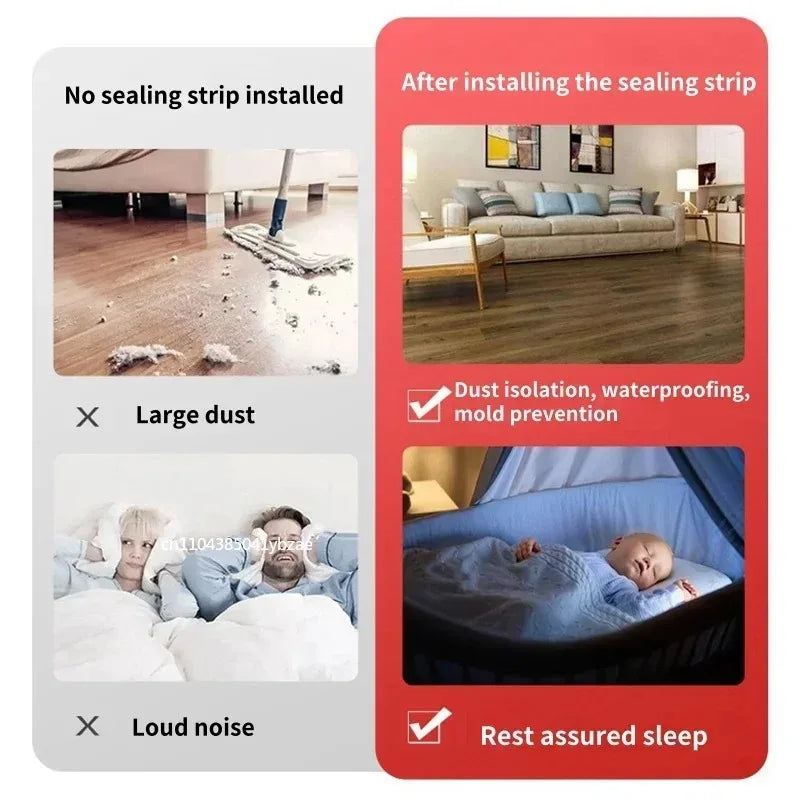 Self-Adhesive D-Shape Door & Window Weather Stripping, 5/10m