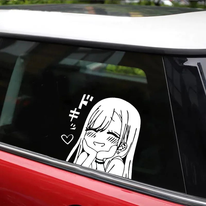 18 x 17cm Anime Girl JDM Car Sticker, Bumper and Window Vinyl Decal - view 8