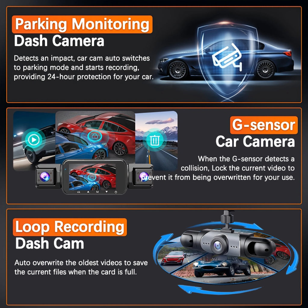 4-Channel 360° Dash Cam with 1080p Night Vision & Parking Monitor - image 6