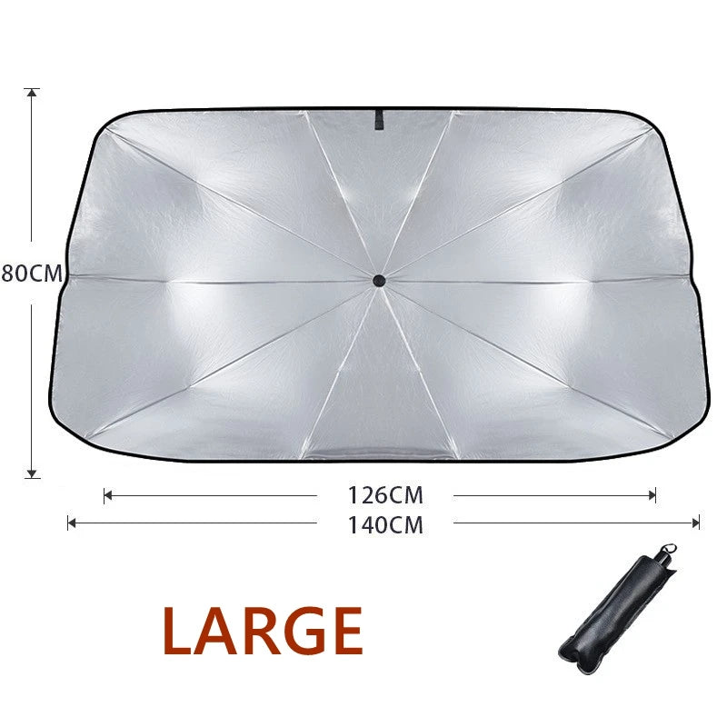 Retractable Umbrella Windshield Sun Shade