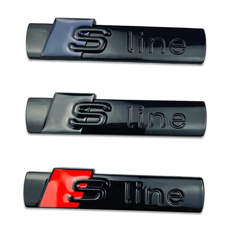 Sport Script Metal Fender Side Sticker for Audi A3 A4 A6 Q5 Q7