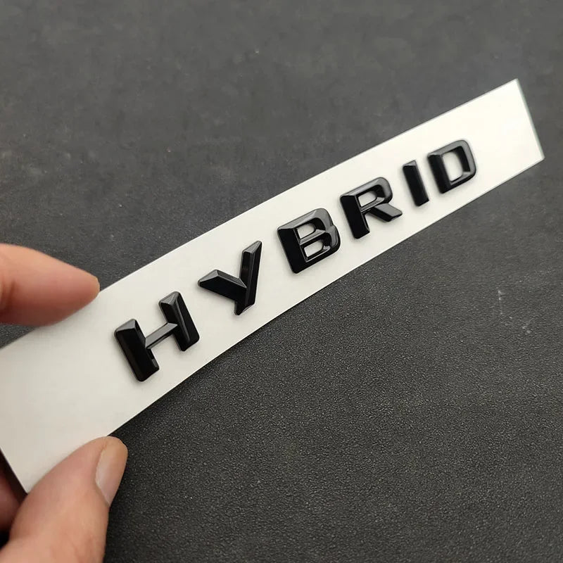 ABS Chrome Hybrid Letter Trunk Badge Emblem for Cars - view 4
