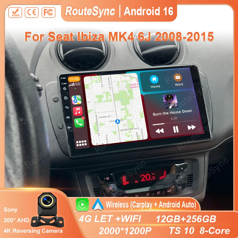 Seat Ibiza MK4 9" Car Radio with Android Auto & GPS