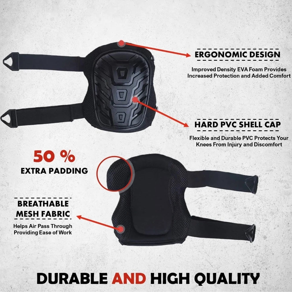 Heavy-Duty Foam Knee Pads for Construction & Flooring