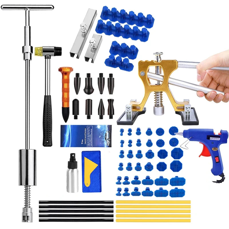 Auto Body Dent Repair Kit with Slide Hammer Puller & Suction Cup