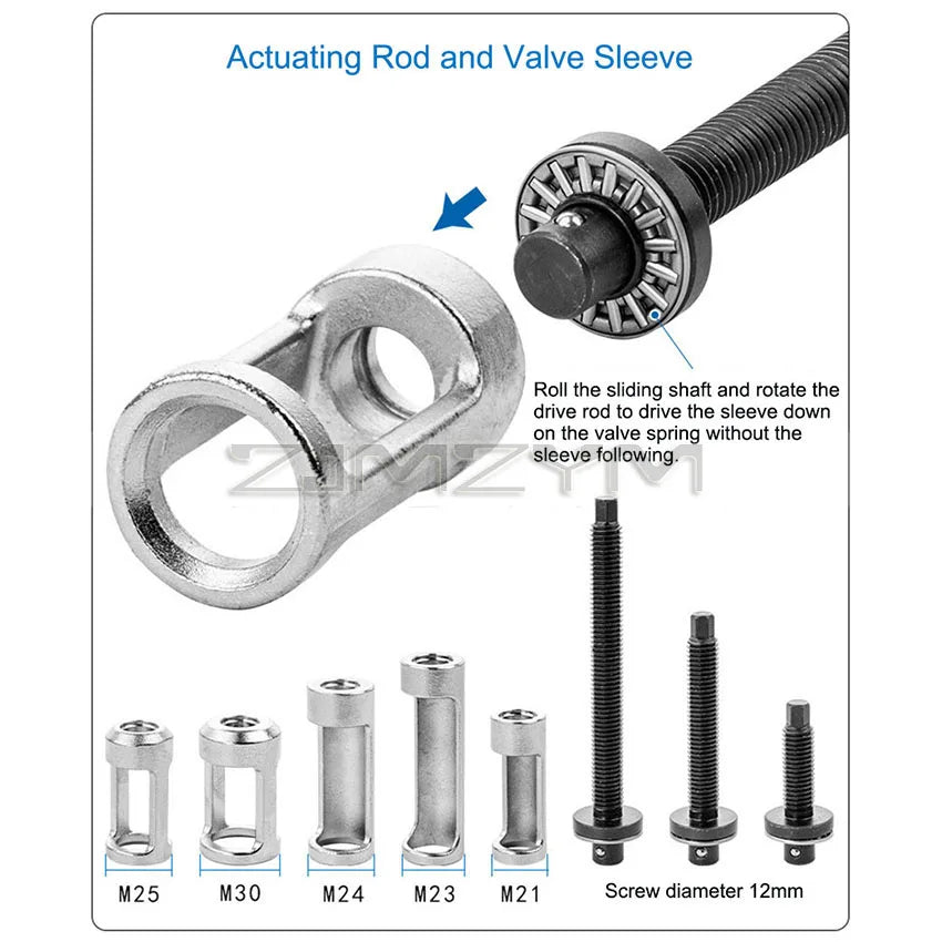 Valve Oil Seal Tool Kit Cylinder Head Valve Spring Compressor Installer - image 6