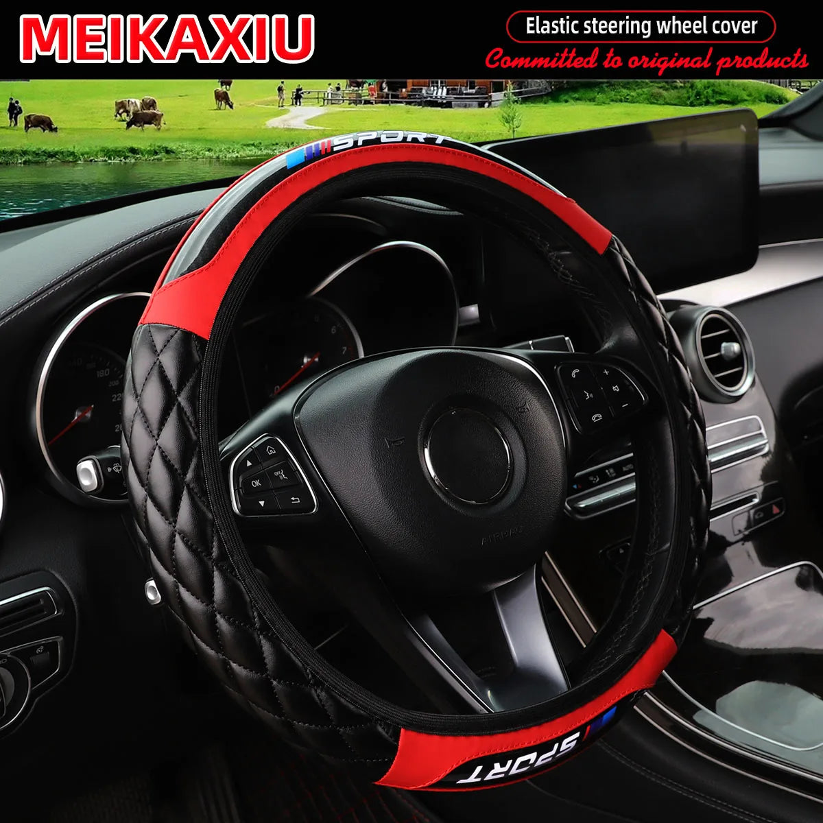 Universal Sport Steering Wheel Cover Without Inner Ring