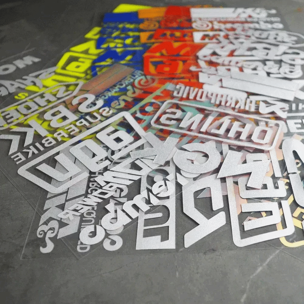 Reflective Laser Racing Decals for Scooter, Fender and Helmet - view 4