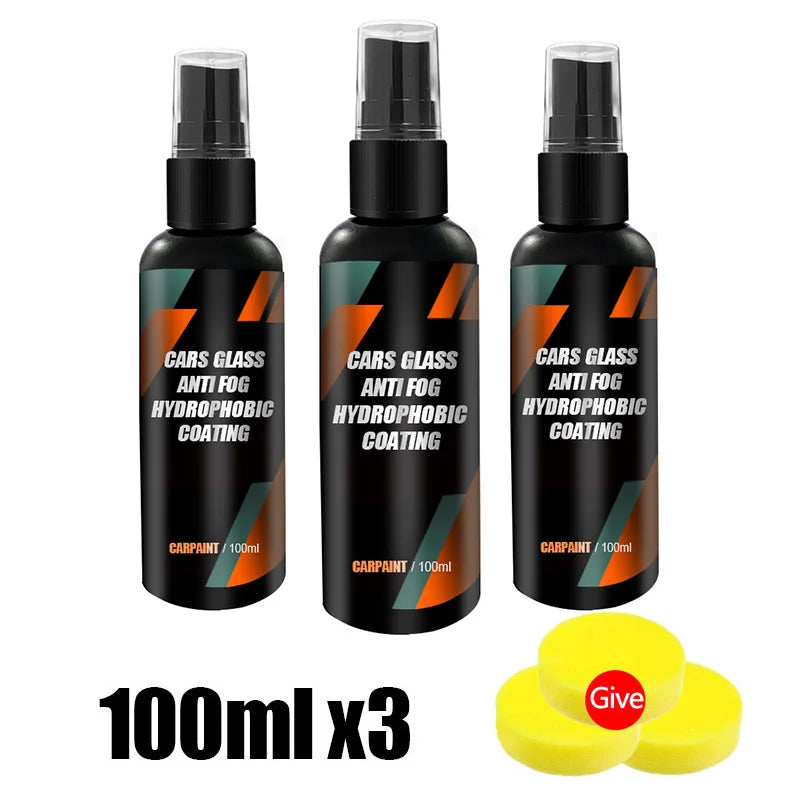Car Glass Water Repellent Spray, Hydrophobic Anti-Rain Windshield Coating