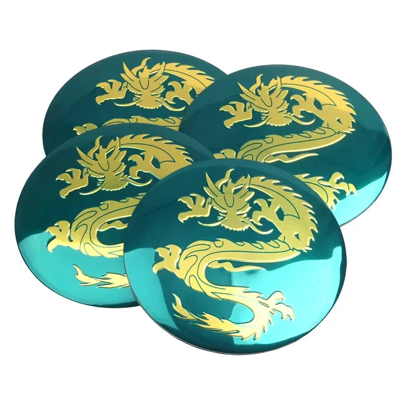 Wolf Dragon Emblem Wheel Center Cap Stickers, 56mm 4-Pack - image 5