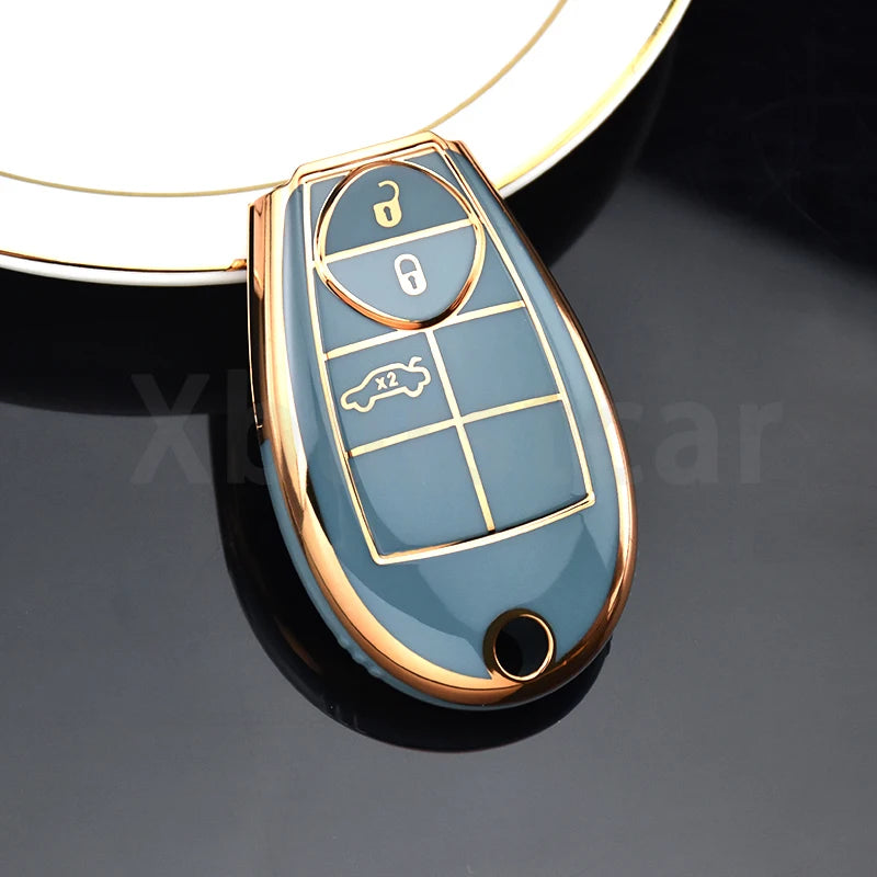 TPU Car Key Fob Cover Case for Dodge Jeep Chrysler - image 22