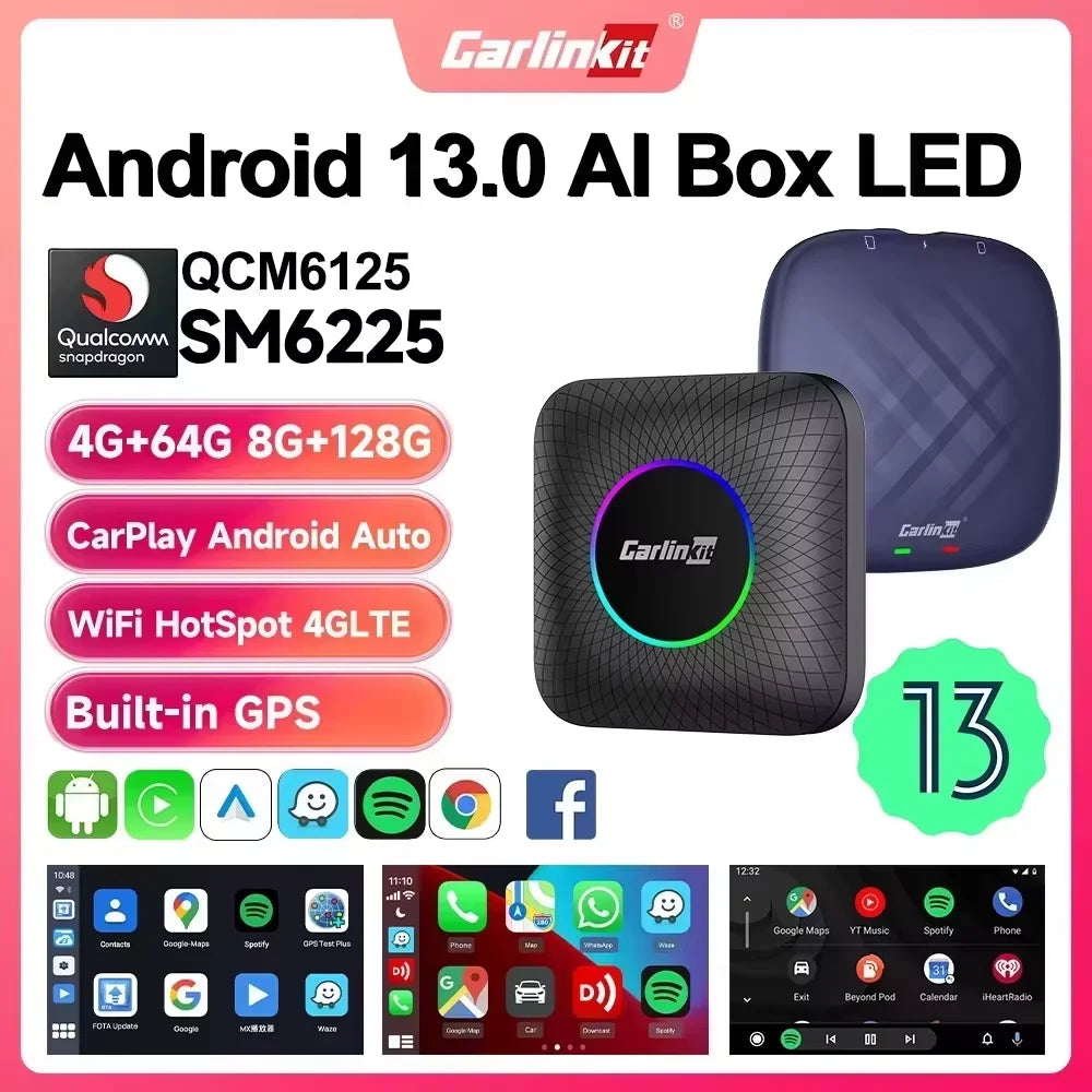 CarlinKit Wireless CarPlay & Android Auto Adapter for Cars