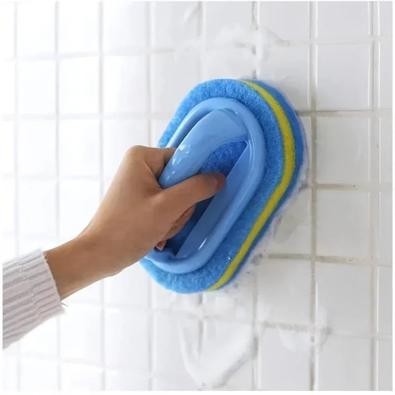 Sponge Scrub Brush with Handle – Bathtub & Tile Cleaner