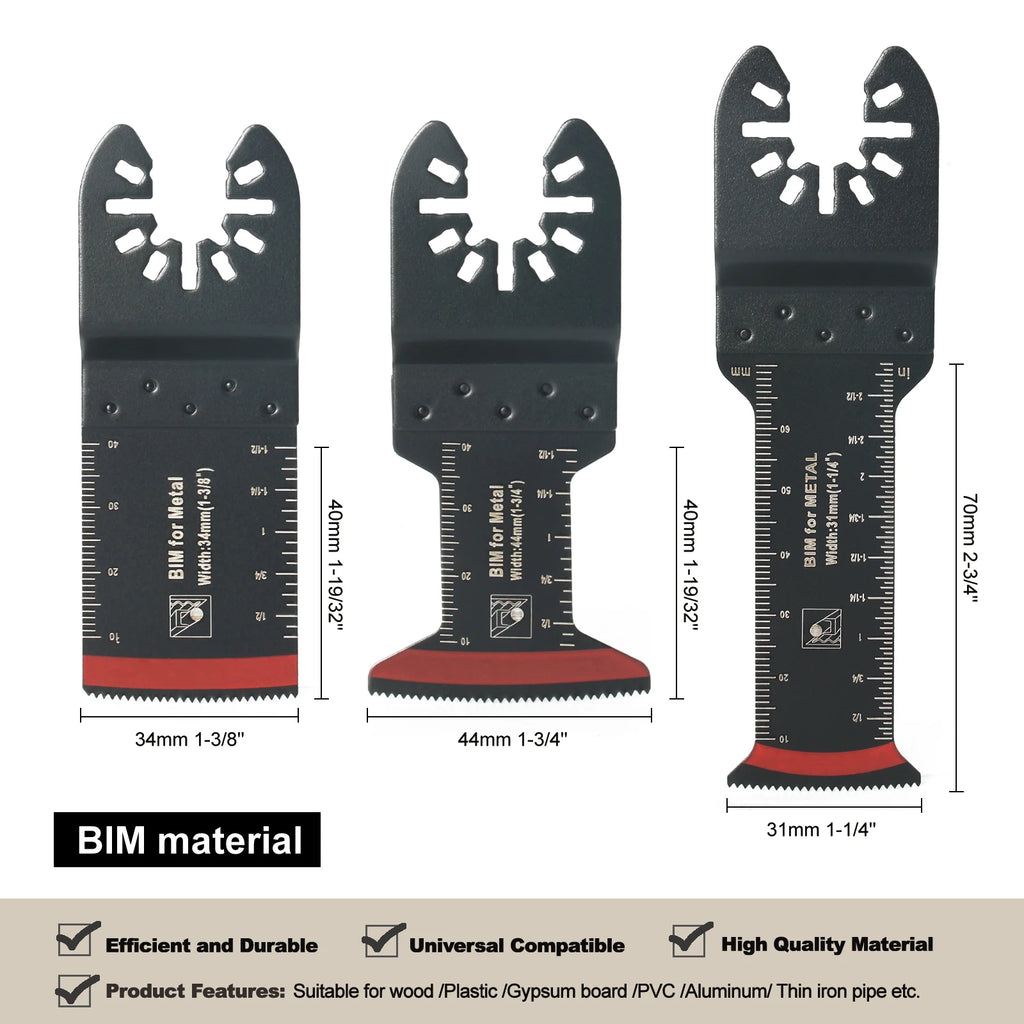 Oscillating Saw Blade Kit - 10/39 Piece Carbide Multi-Tool - image 3