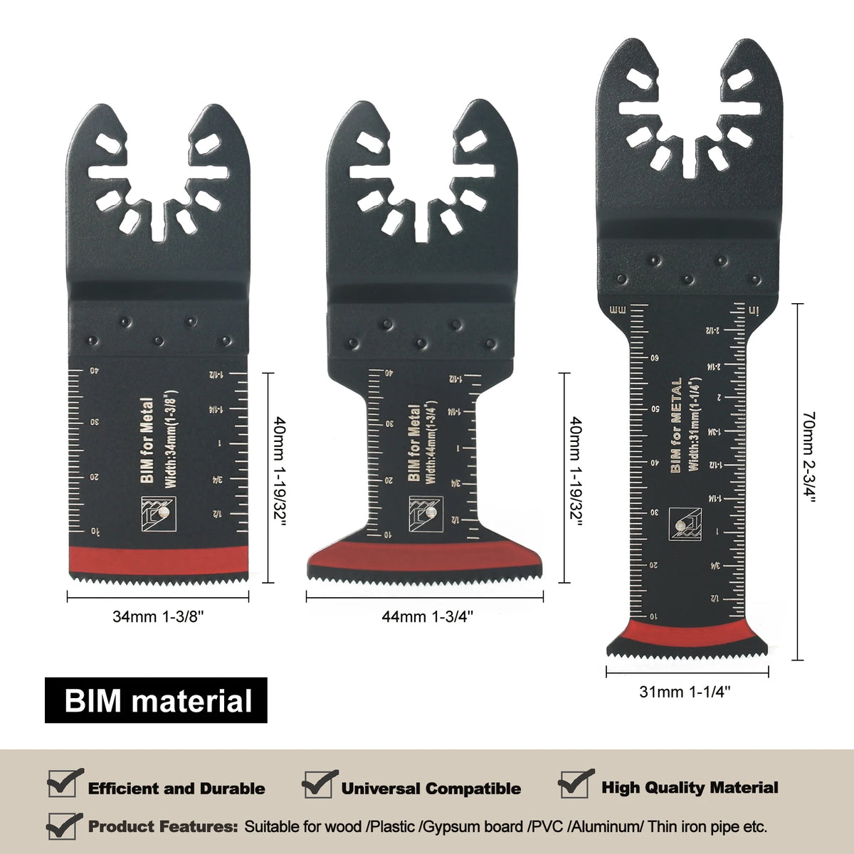 Oscillating Saw Blade Kit - 10/39 Piece Carbide Multi-Tool - image 3