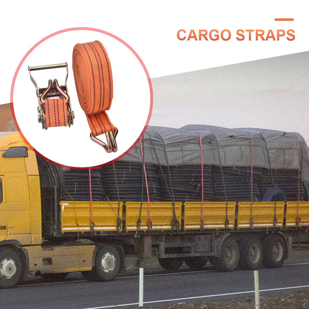Heavy Duty Ratchet Tie Down Straps, 40mm Wide 3-10M, Double Hook for Cargo and Truck Transport