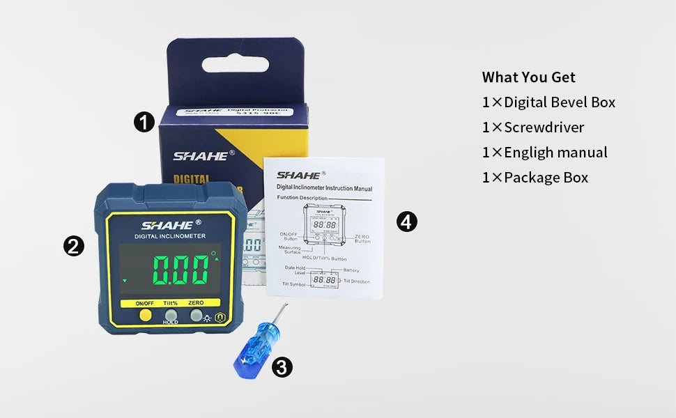 Digital Angle Gauge Magnetic Protractor Inclinometer with Backlight - image 11