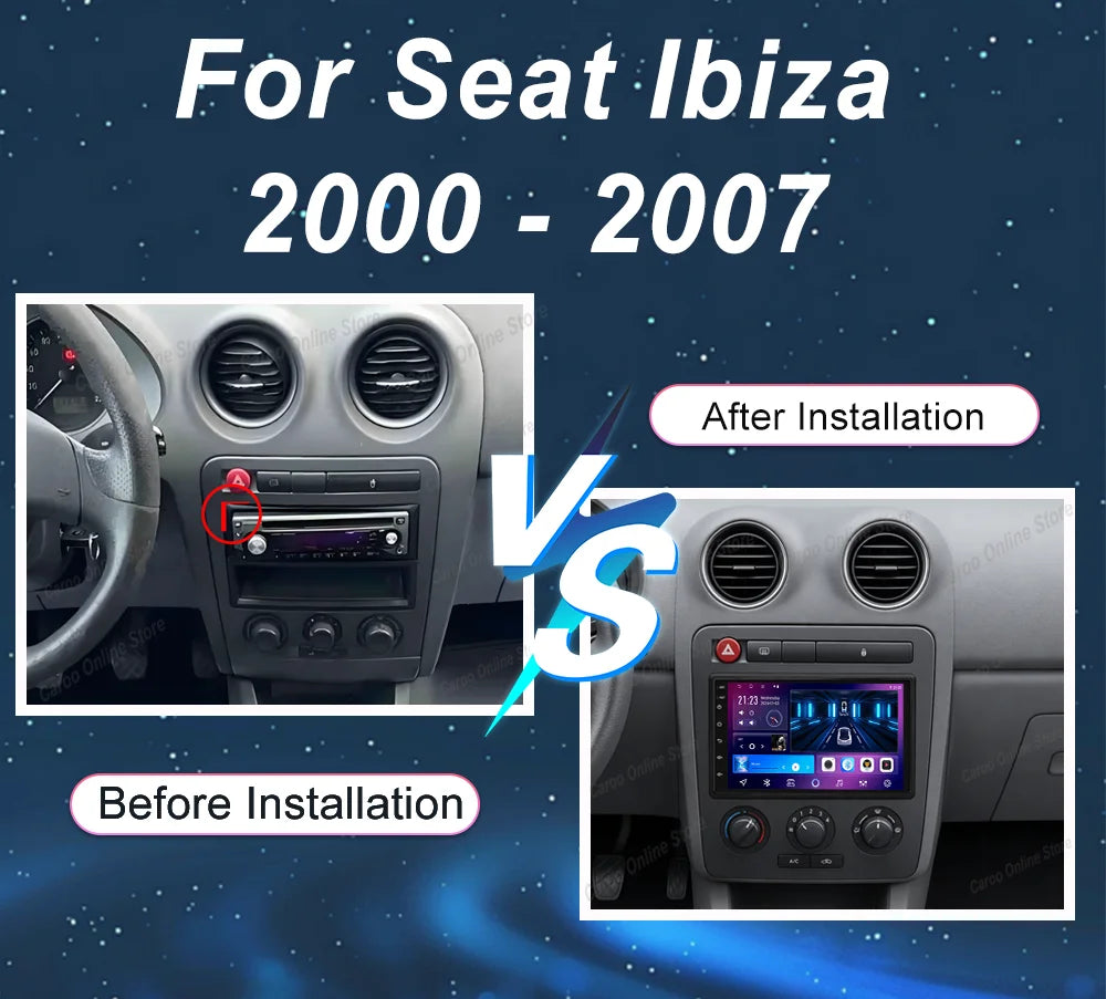 7-inch Android Car Stereo for Seat Ibiza 2000-2007 GPS CarPlay - image 2